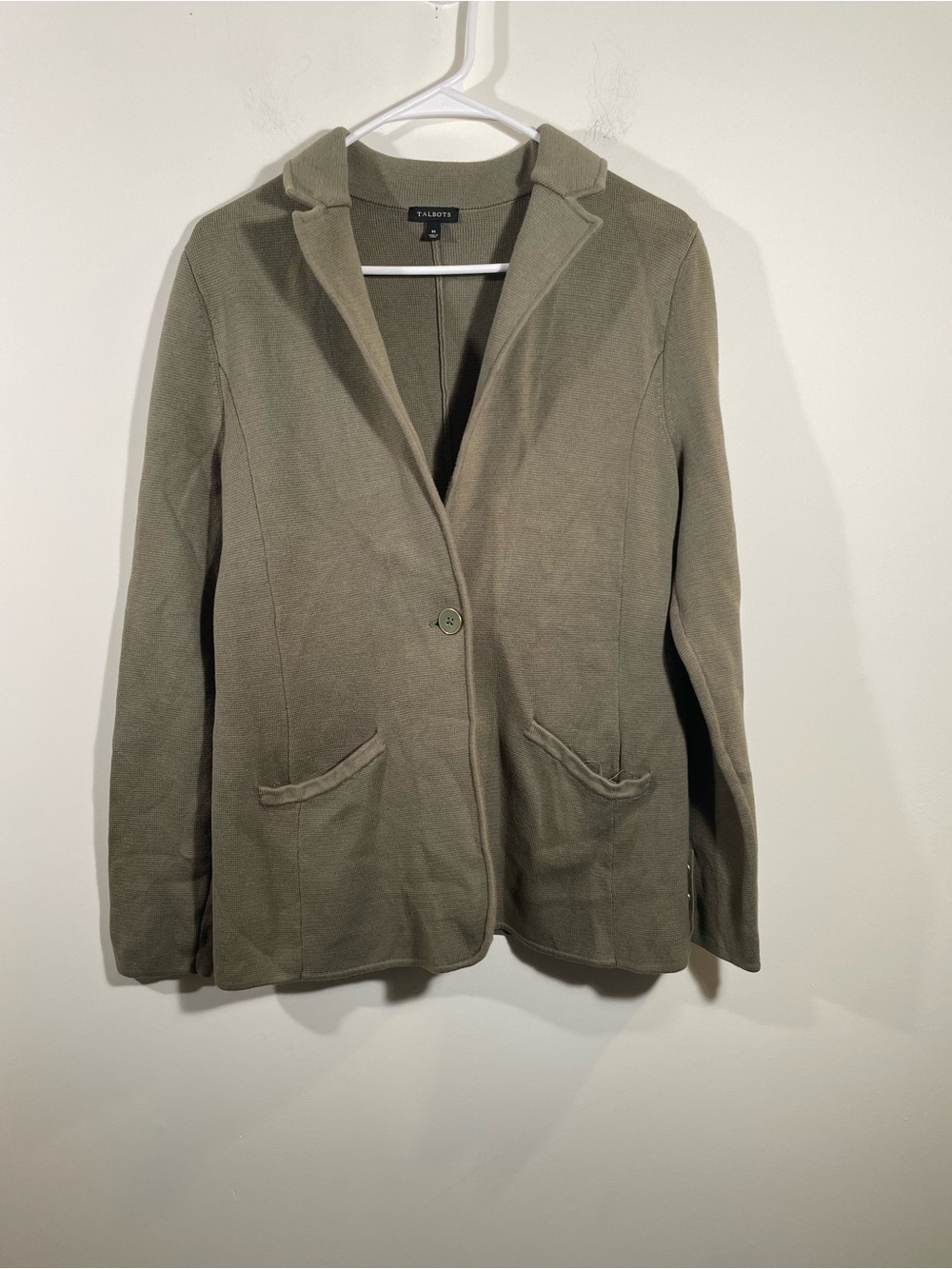 Talbots knit sweater jacket M